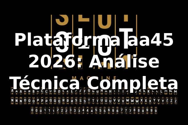 Plataforma aa45 2026: Análise Técnica Completa 🎰
